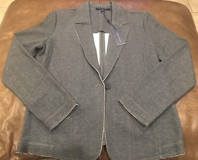 Nuevo con etiquetas Para mujeres Tommy Hilfiger City Of Dreams Blazer Tejido Traje Chaqueta Gris Jaspeado L Foto 1 de 3