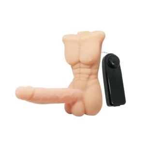 Dildo Vibrante Mezzo Busto Masturbatore Vibratore Pene Fallo Vaginale Anale Sexy - Foto 1 di 4