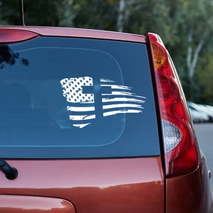 US Flag with cross Vinyl decal jesus liberty freedom truck van car window door - Picture 1 of 114