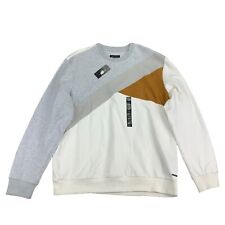 Sean John Mens Colorblock Texture Crewneck Sweatshirt Multicolor 2XL