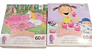 Puzzle 2 Pinkalicious Glitter Puzzle 60 pezzi ciascuno. Made In USA. Nuovo Sigillato - Foto 1 di 3