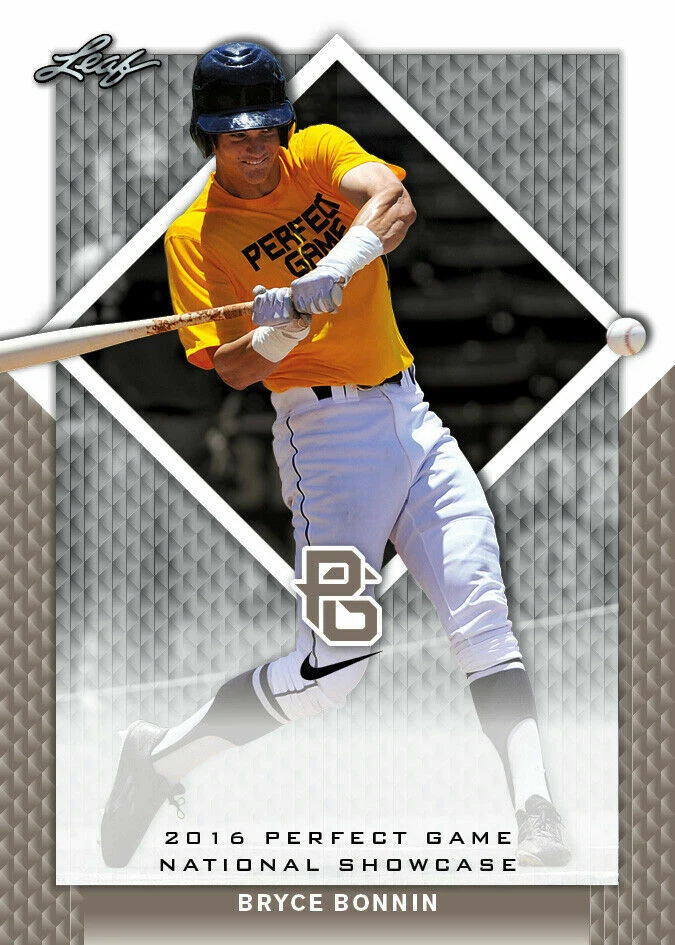 BRYCE BONNIN 2016 LEAF "PERFECT GAME" SHOWCASE ALL-AMERICAN ROOKIE CARD #046 - Image 1 of 1