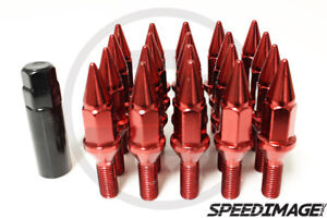***BLEMISHED*** Z RACING 88MM RED SPIKE  LUG BOLTS 12X1.5MM FOR BMW 3-SERIES