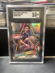 Leon Flach RC 2022 Topps MLS Cromo Future Stars SSP FS-20 Union - SGC 10 GEM - Imagen 1 de 4