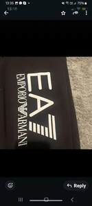 Armani mens joggers size medium. Black with white logo. BNWT. - Picture 1 of 4