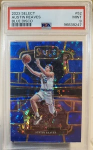 AUSTIN REAVES 2023 Select BLUE DISCO Prizm #52 Card PSA 9 #/25 Concourse LOW POP - Picture 1 of 4