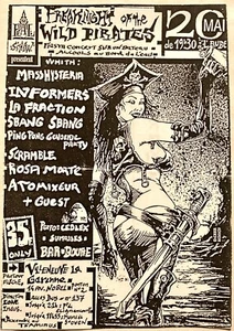 MASS HYSTERIA INFORMERS LA FRACTION + RARE VINT 94 SMALL FLYER 5/20/94 FRANCE - Picture 1 of 2