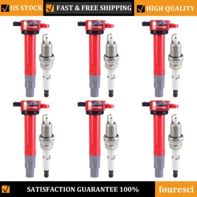 Paquete de 6 bujías y bobinas de encendido para Chrysler 300 2006-2010 3,5 L V6 UF-502 Foto 1 de 4