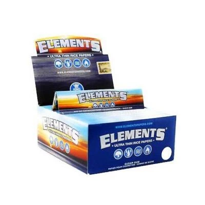 New ELEMENTS KING SIZE Ultra Thin Rice Slim Rolling Papers Skin 1,3,5,10,15,25,5