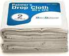 Pack of 2: All Purpose Canvas Drop Cloth Cotton Tarp 9X12 Large Canvas Tarp for 
