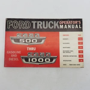 Camión Ford 1966 500 - 1000 manual de operador gasolina diésel original - Imagen 1 de 4