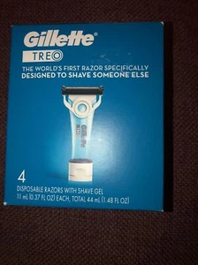 *NUEVO* Gel de afeitar y afeitar Gillette Treo 0,37 FL OZ 4 piezas - Imagen 1 de 1