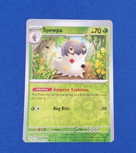 Pokemon TCG Scarlet Violet 009/198 Spewpa reverse Holo ERROR Miscut Off Center - Picture 1 of 3