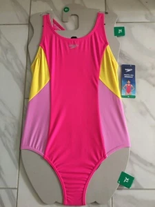 Speedo Youth 1pc Girl Swimsuit, Blended Polyester, Size XLARGE, New with Tag - Picture 1 of 9