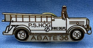 1996 ABATE 36 P.S. Harley HOG FIRE TRUCK PIN - Picture 1 of 4