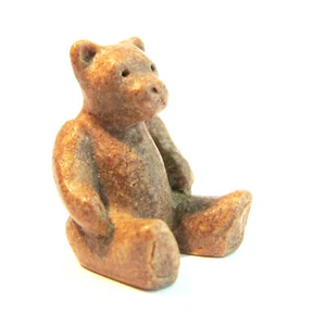 Quintessence(UK) Miniature Teddy Bear Stone Resin Figurine BROWN Approx 2.5 cm H - Picture 1 of 2
