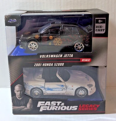 Jada Fast & Furious Legacy 系列 2 包大众捷达和 2001 年本田 S2000 全新 — 第 1/4 张图片