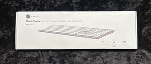 iClever BKA3-03S Multi Device Connection Slim Rechargeable Wireless Keyboard - Picture 1 of 8