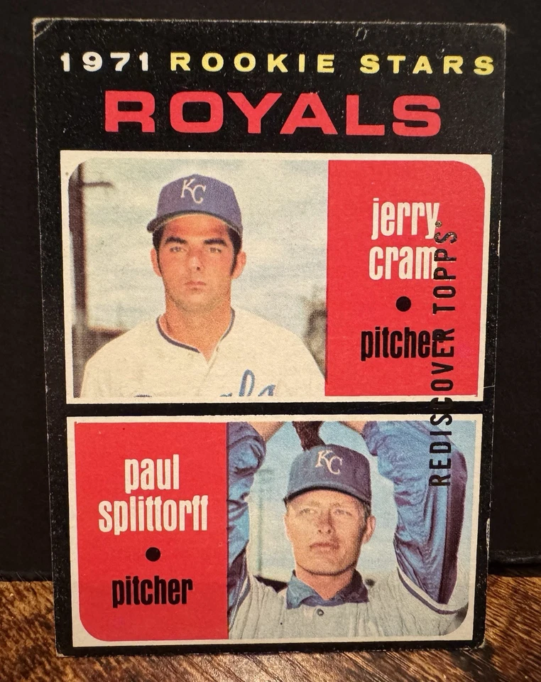 1971 "Rediscover Topps" Royals Rookie Stars (Jerry Cram/Paul Splittorff) - 1/1? - Image 1 of 4
