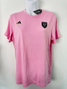 Adidas Inter Miami Cf MLS Short Sleeve T-Shirt Pink Women’s Soccer New Soccer M - Picture 1 of 7