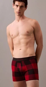 Calvin Klein Icon Cotton Stretch Holiday Boxer Brief Buffalo Check Juneberry XL - Picture 1 of 4