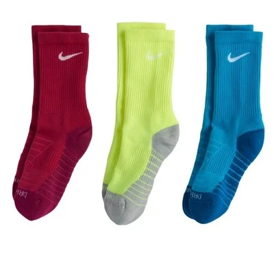 Paquete de 3 calcetines Nike multicolores L43733niños niños talla S Foto 1 de 2