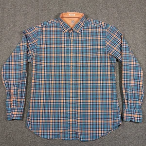 Bugatchi Uomo Shirt Mens XL Plaid Shaped Fit Long Sleeve Dress Button Up - Picture 1 of 20
