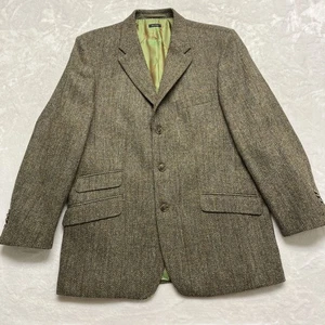 PETER CHRISTIAN (42R) Windowpane HARRIS TWEED Sport Coat Herringbone Jacket - Bild 1 von 14