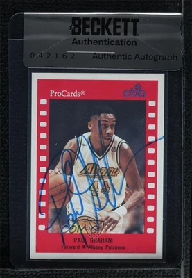 BAS 1990-91 ProCards CBA Paul Graham #156 Seal of Authenticity Auto - Image 1 of 2