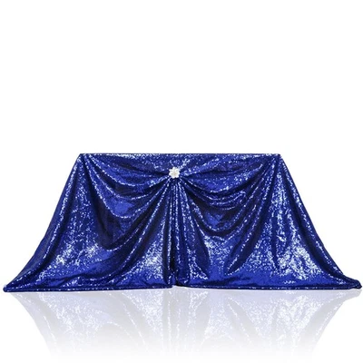 Mantel de Lentejuelas Azul Marino Rectangular Mantel 60"x102" Foto 1 de 4