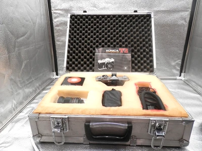 Paquete de cámara fotográfica Konica AutoReflex T3 35 mm SLR-SIN PROBAR-3 lentes, etc. LEER Foto 1 de 4