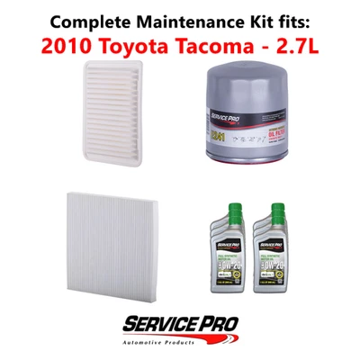 2010 Toyota Tacoma 2.7L Complete Oil, Air & Cabin Filter Kit (0W-20) - Изображение 1 из 4