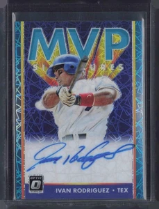 2019 Panini Donruss Optic MVP Signatures Tel Velocity Ivan Rodriguez 7/7 Auto - Picture 1 of 2
