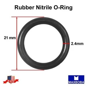 Pack of 5 O-ring Rubber Nitrile 21x2.4 mm NBR Oring Sealing Oil Heat Resistant - Picture 1 of 3