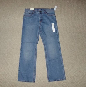 NWT BOYS OLD NAVY LOOSE FIT BOOT CUT JEANS SZ 12 HUSKY - Picture 1 of 4