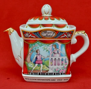 SADLER: SHAKESPEARE ' ROMEO AND JULIET ' DECORATIVE TEAPOT - SUPER CONDITION - Picture 1 of 5