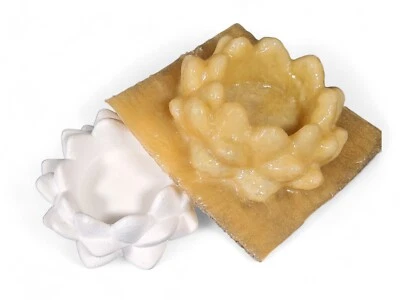 HANDARBEIT Stampo fai da te in lattice, adatto per calcestruzzo, fusi in rilievo loto luce da tè