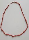 Necklace Coral Beads Red 56cm Vintage 60s Jewellery Granny Barbie Core 