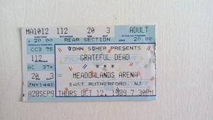 GRATEFUL DEAD Oktober 12, 1989 Ticket Stub | Meadowlands | East Rutherford NJ - Bild 1 von 2