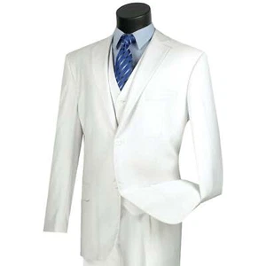 VINCI Men's 3-Piece Suit 36S-64R, 6 Colors, Classic-Fit - NEW - Picture 1 of 27