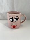 Pink Funny Face Coffee Mug 3D Nose Japan Stoneware EUC Unique Gift