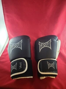 Guantes de Boxeo Tapout MMA 14 OZ Blanco y Negro - Imagen 1 de 4