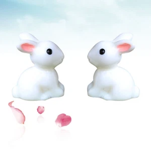 20 Pcs Rabbit Resin Crafts Bunny Figurines Mini Animals Fairy Garden Miniature - Picture 1 of 11