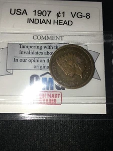 1907  USA, Indian Head Small One Cent. - Bild 1 von 8