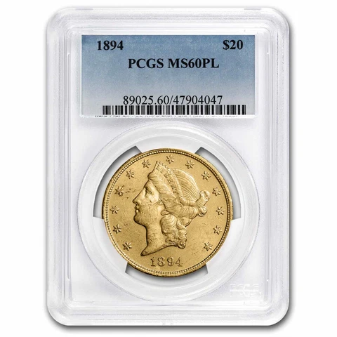 1894 $20 Liberty Gold Double Eagle MS-60 PL PCGS - SKU#278767 Cover