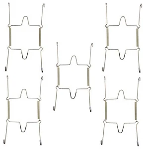 5Pcs 6-Inch Small Invisible Plate Wire Hanger Wall Holders with Protective Ru... - Picture 1 of 8