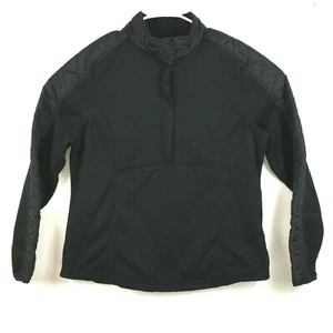 Exertek Jacket Womens XL Long Sleeve Half Zip Black Coat Pockets - Picture 1 of 5