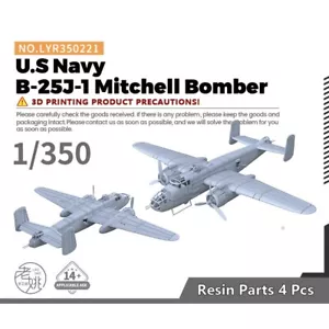 Yao's Studio LYR350221 1/350 Kit modello militare marina statunitense B-25J-1 bombardiere Mitchell - Foto 1 di 10