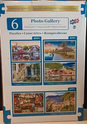 TCG Toy Photo Gallery 6 Jigsaw Puzzles in One Box 2 Each 200, 300, and 500 Piece - Image 1 of 2