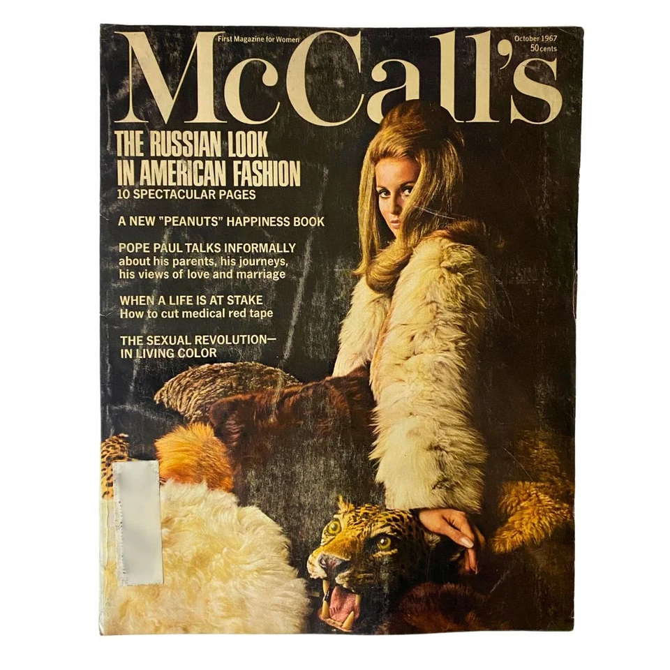 VTG McCall's Magazine October 1967 The Russian Look in American Fashion - Image 1 of 3